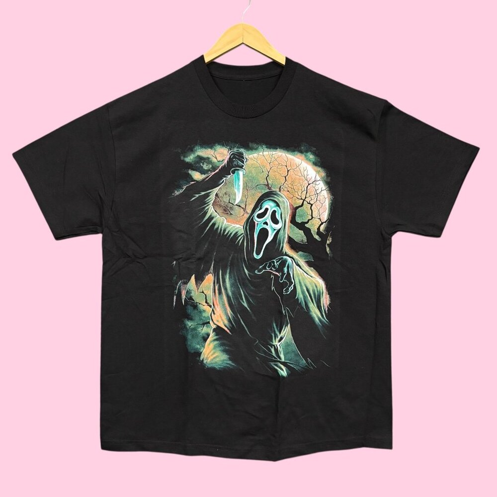 Scream Ghostface Full Moon Slasher Horror Movie Poster Tee XL